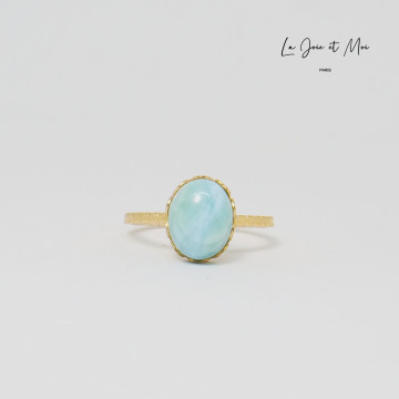 BAGUE INÈS AMAZONITE