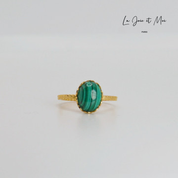 BAGUE INÈS MALACHITE