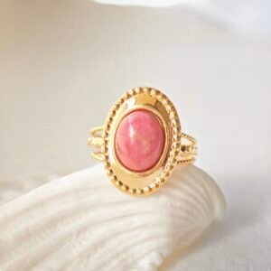 bague inÈs rhodonite