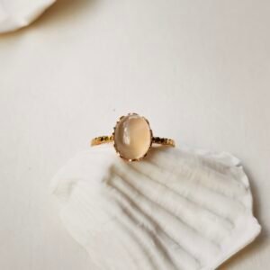 bague inÈs agate blanche