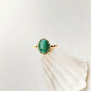 bague inÈs malachite