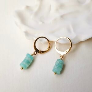 boucles d'oreilles emma amazonite